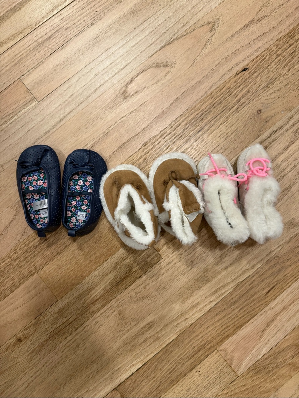 GAP Navy Floral Lined Kids Ballet Flats